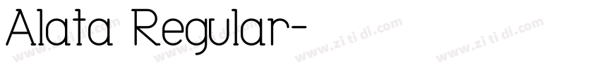 Alata Regular字体转换